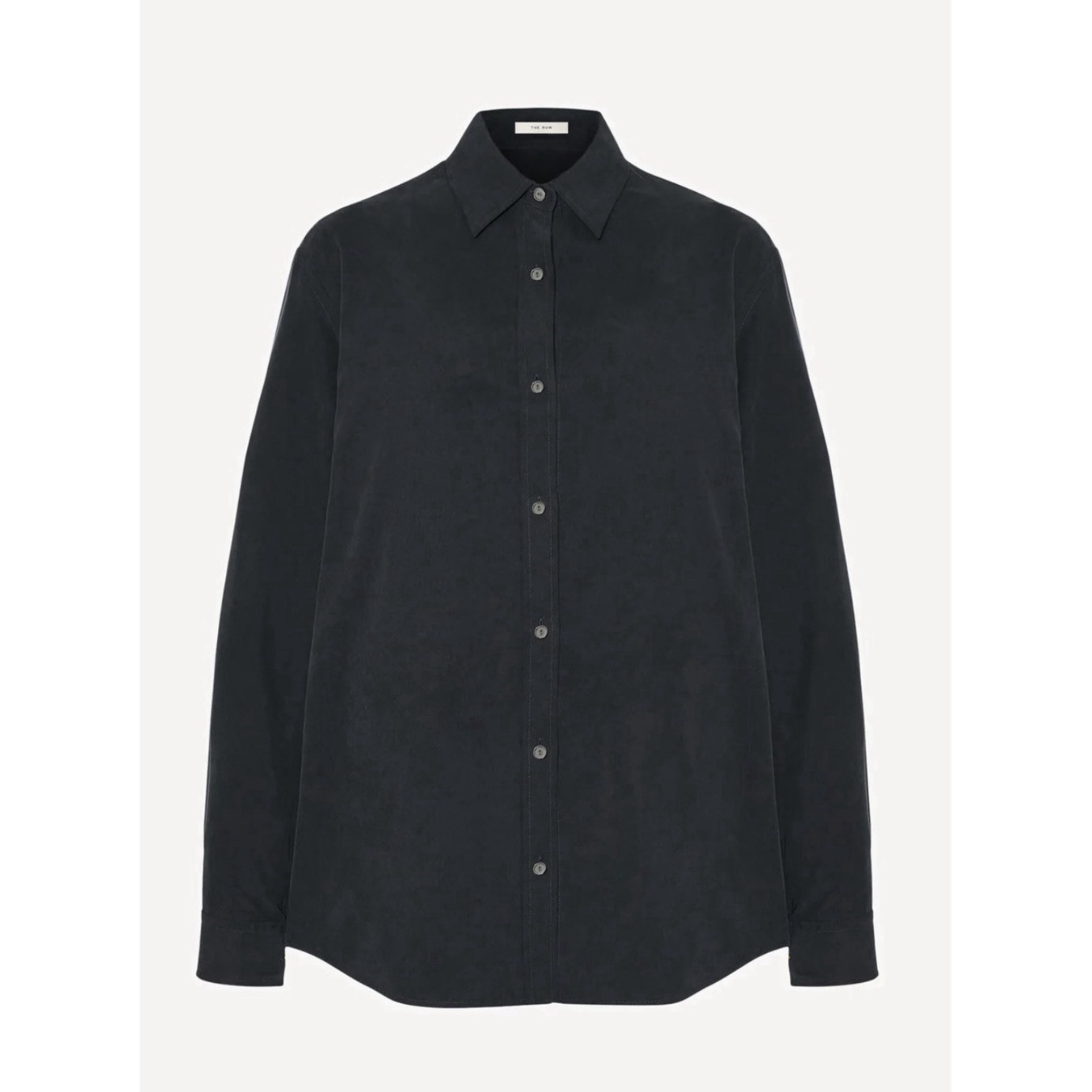 The Row Silk Shirt Semi Sheer Size S Black Oversized
